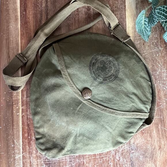 Boy Scouts of America Other - VTG 1950s Boy Scouts of America Mess Kit Bag Canvas Snap Closure Shoulder Strap